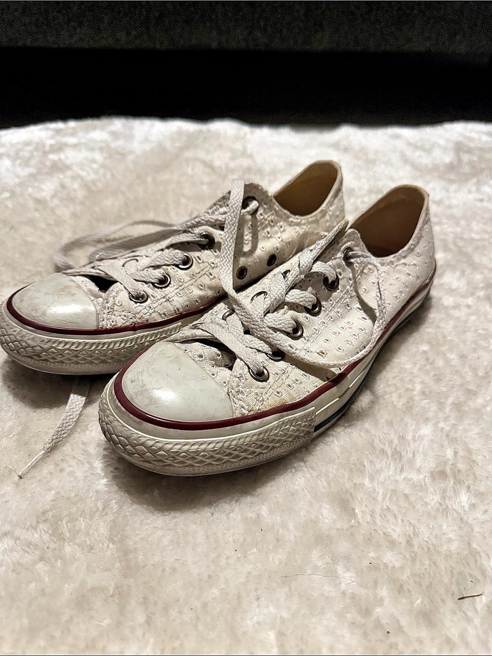 Converse Chuck Taylor All Star Eyelet Cutout OX Sneakers Gray & White